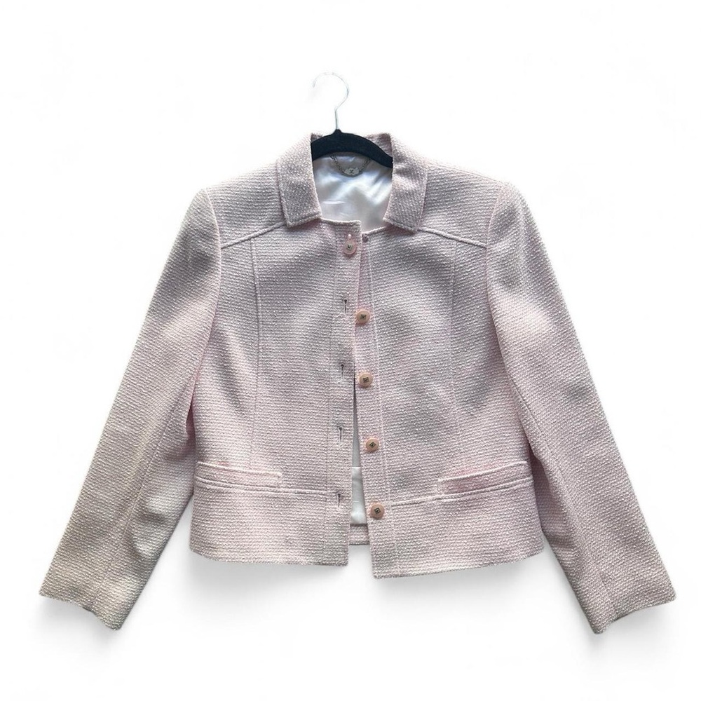 Vintage Courreges Baby Pink tweed bouclé jacket